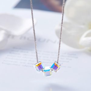 collar 3 cubos transparentes s925 plata ecuador (1)
