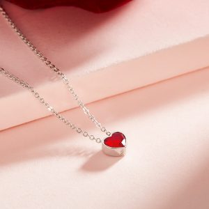 collar corazon rojo plateado silver (8) collar corazon rojo plateado silver (8)