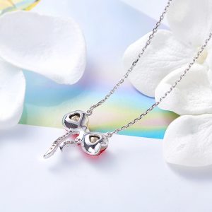 collar lazo rojo de plata s925 joyas ecuador (2)
