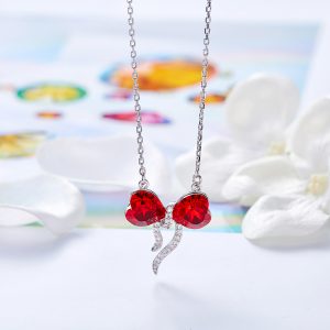 collar lazo rojo de plata s925 joyas ecuador (5)