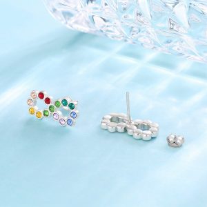 infinito plata s925 colores ecuador arete dorado