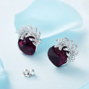 joya corazón morado plata s925 joyasdym (2)